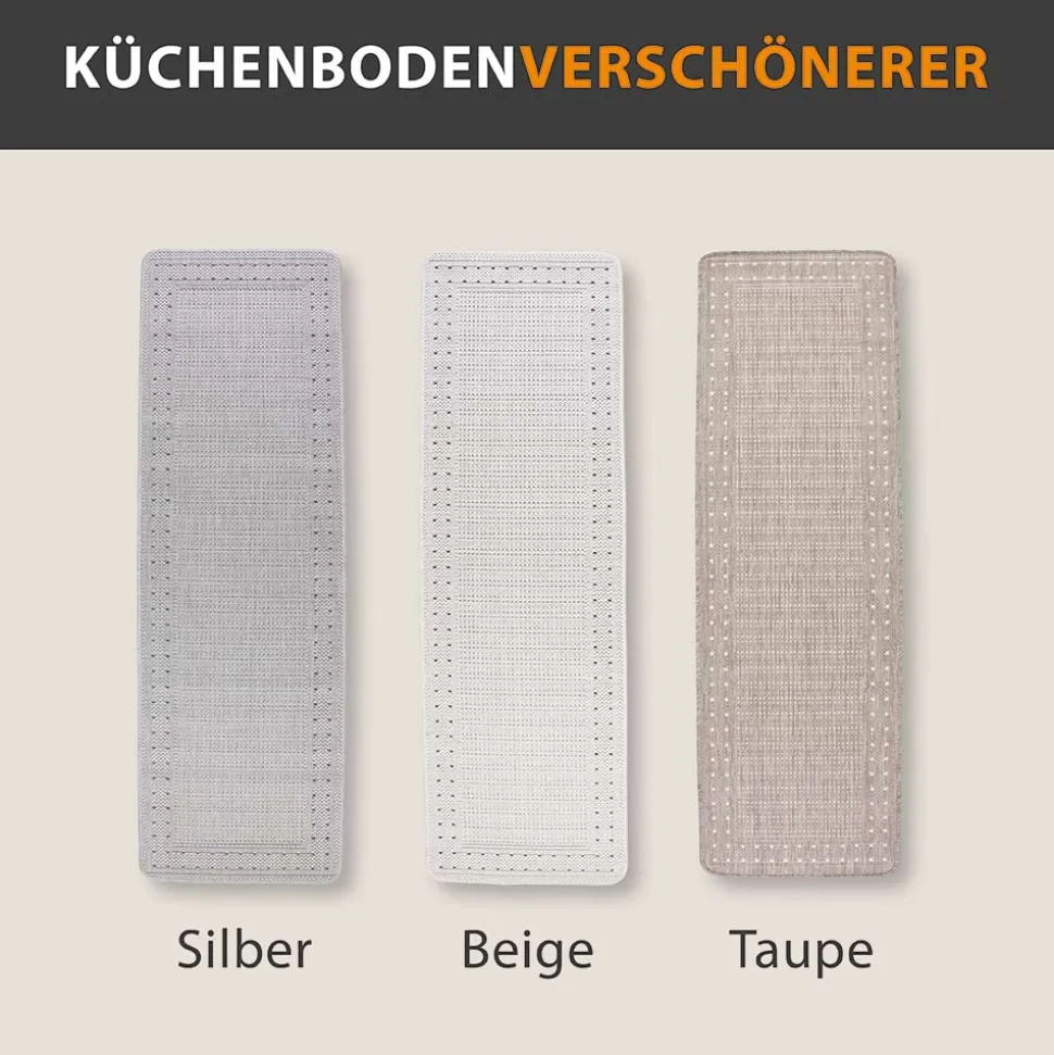 Küchenläufer Bordüre Beige