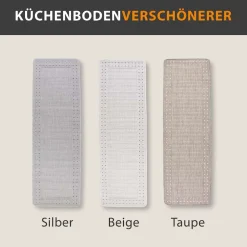 Küchenläufer Bordüre Silber