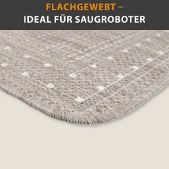 Küchenläufer Bordüre Taupe