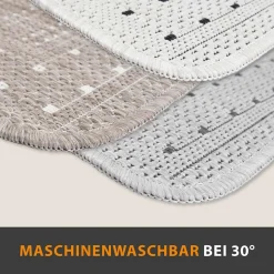 Küchenläufer Bordüre Taupe
