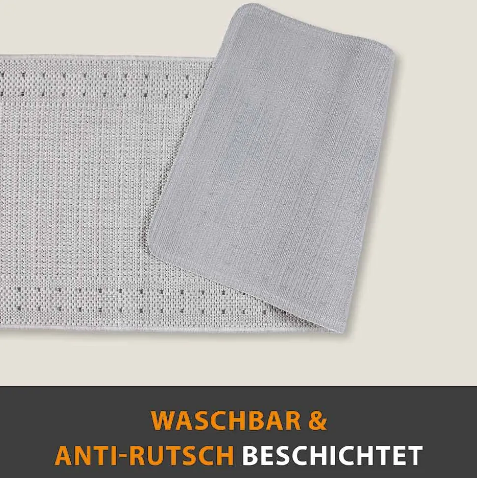 Küchenläufer Bordüre Taupe