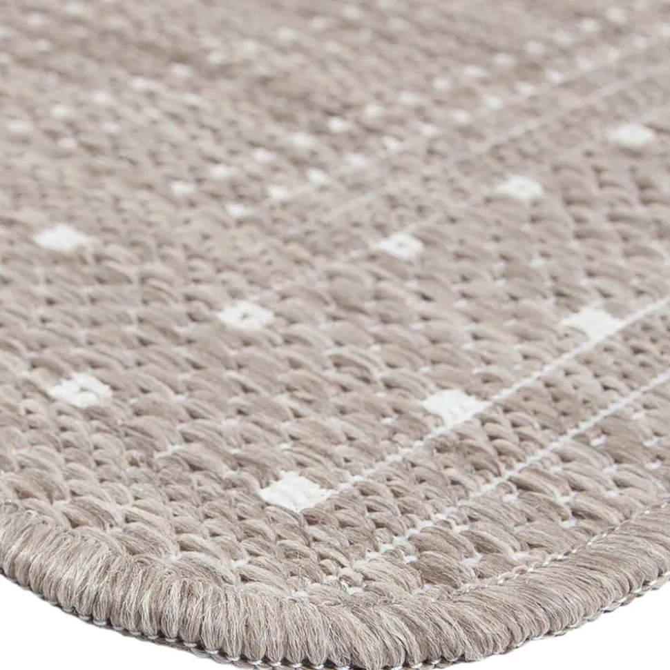 Küchenläufer Bordüre Taupe