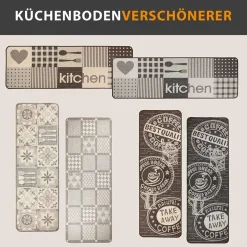 Küchenläufer Kacheln Grau