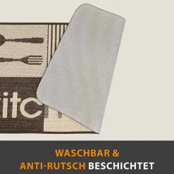 Küchenläufer Kacheln Silber