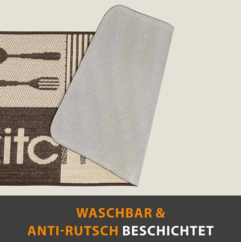 Küchenläufer Kacheln Silber