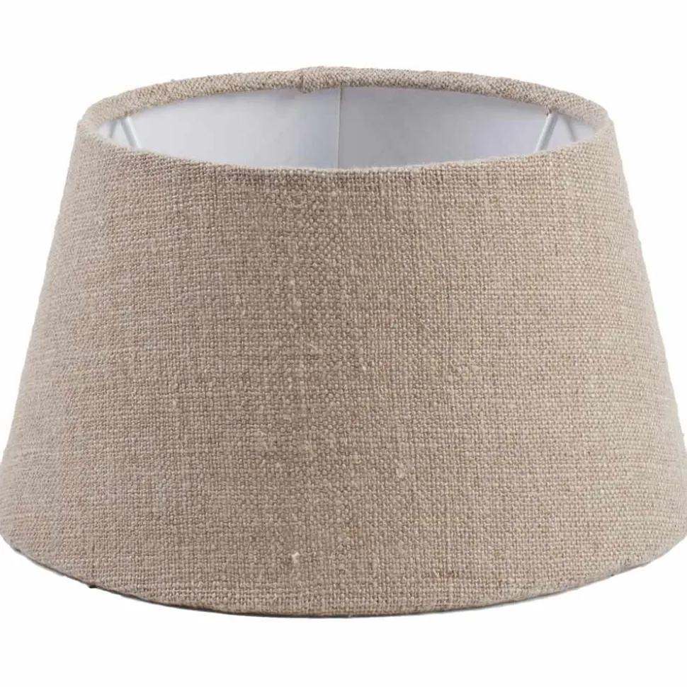 Lampenschirm Shallow Drum Pure Natural Linen