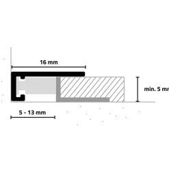 Minileiste Abschlussprofil AL 16X5